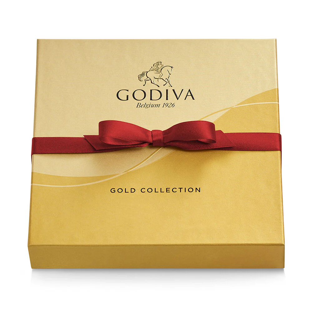 Assorted Chocolate Gold Gift Box, Red Ribbon, 9 pc. - Image 3