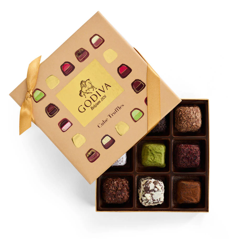 Cube Truffles Gift Box, 9 pc. - Image 4