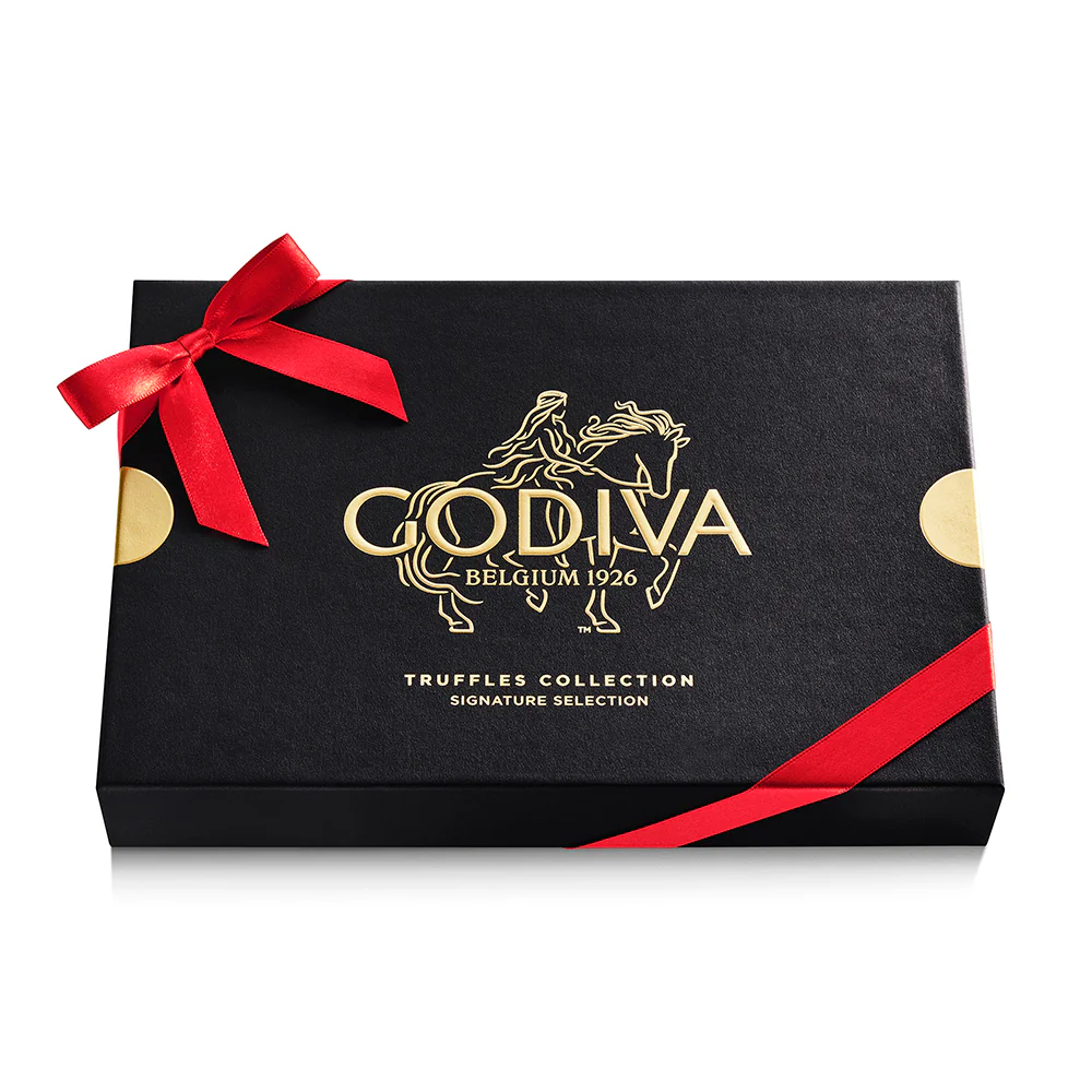 Signature Truffles Gift Box, Red Ribbon, 15pc, Set of 4 - Image 3