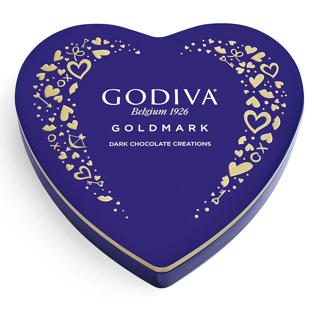 Goldmark Heart-Shaped Dark Chocolate Tin, 14pc. - Image 3